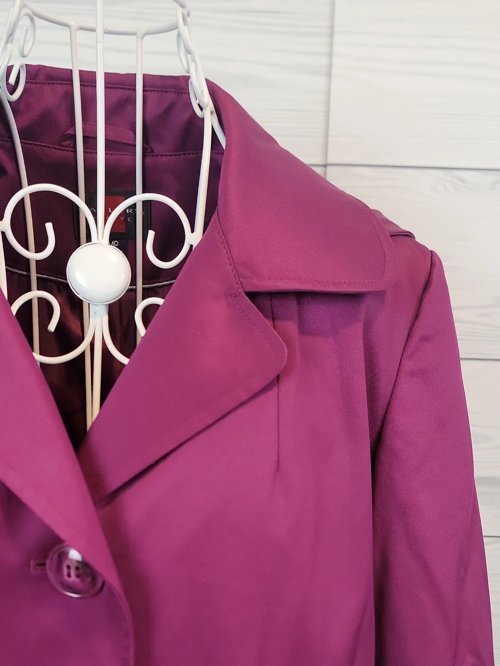 Gallery Magenta Short Overcoat Womens Size MP - NWT